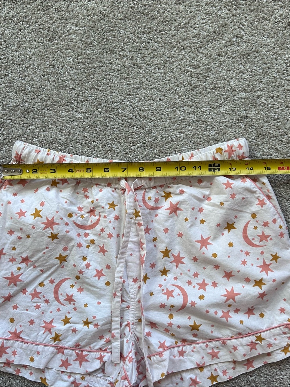 Printfresh Celestial Stars Moon Pajama Set XS Pink Gold Cotton Short Sleeve - Picture 10 of 12